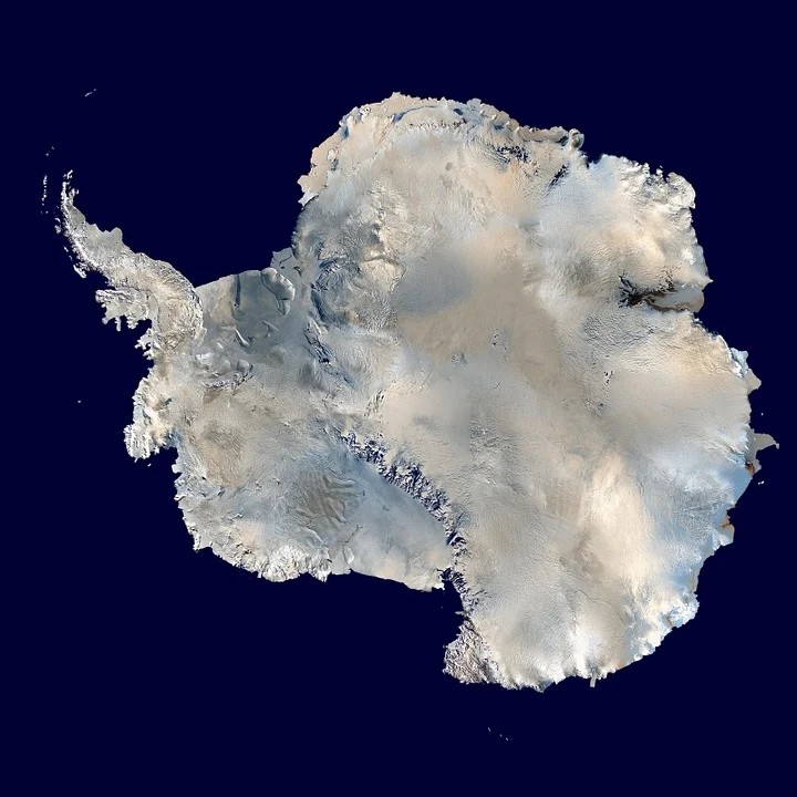 Imagen satelital Antatica