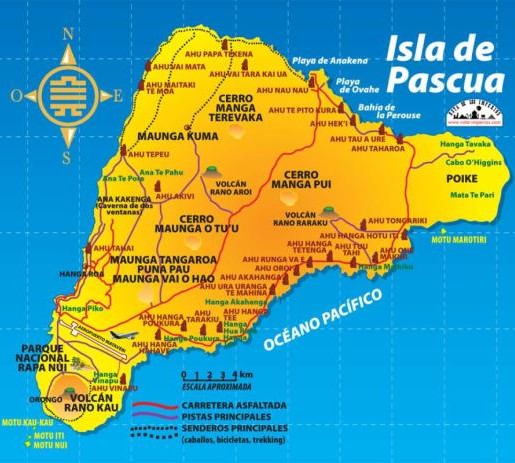 Mapa de Isla de Pascua